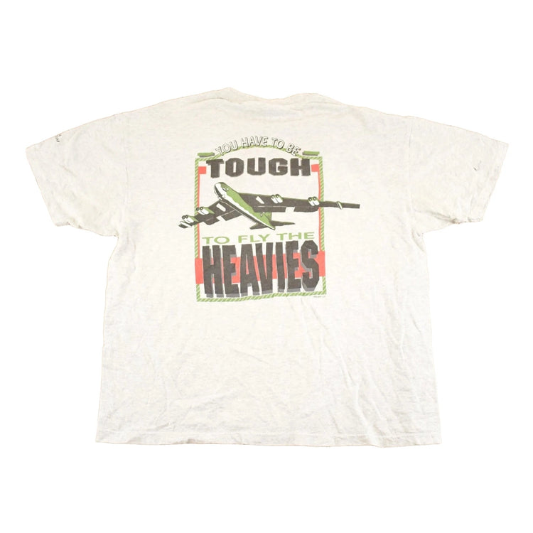 Vintage 1990's B 52 Fly The Heavies Souvenir Airplane T-Shirt Men's XL
