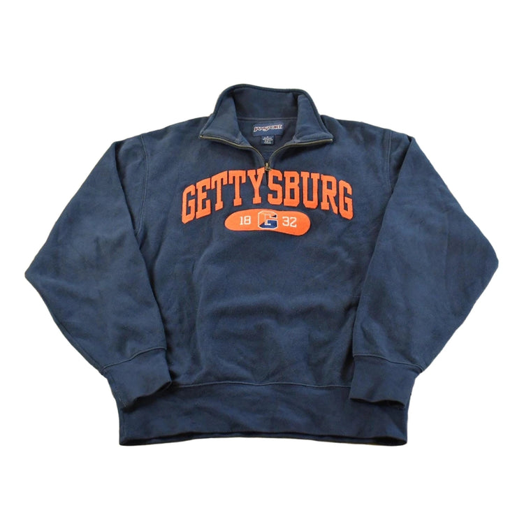 Vintage 2000s Gettysburg College Quarter Zip Sweatshirt Men's S