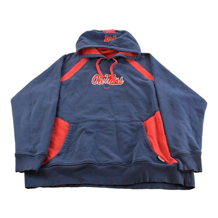Vintage 2000s Ole Miss Nike Collegiate Hoodie Sweatshirt Men's 2XL