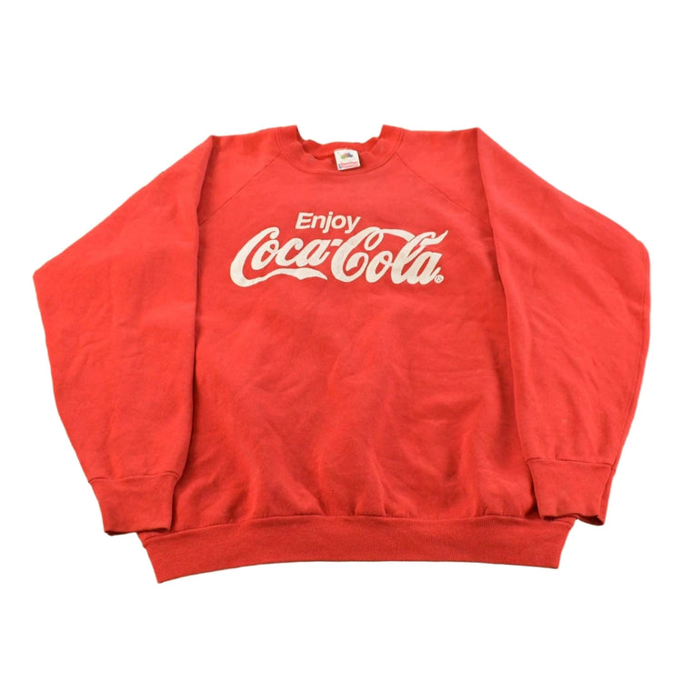 Vintage 1990s Coca Cola Art Graphic Raglan Crewneck Sweatshirt Men's M