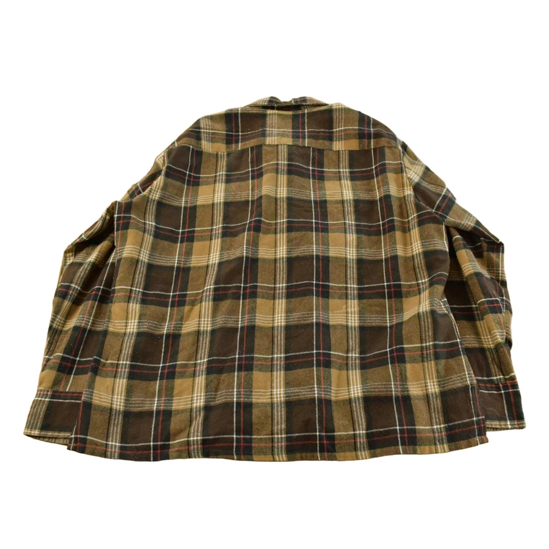 Vintage 1980s Lumberjack Plaid Flannel Button Up Shirt Men's XL