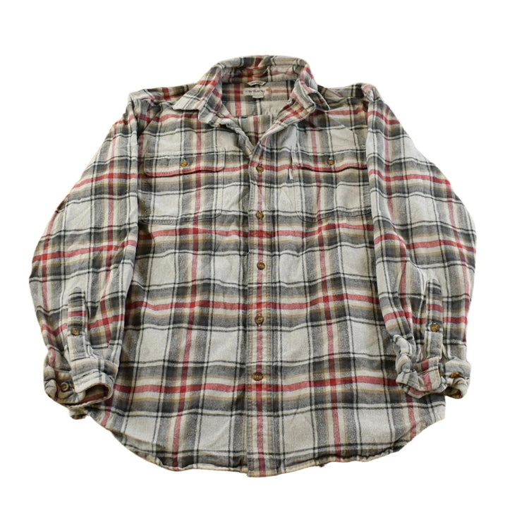 Vintage 1990s Carhartt Plaid Button Up Flannel Shirt Men's M