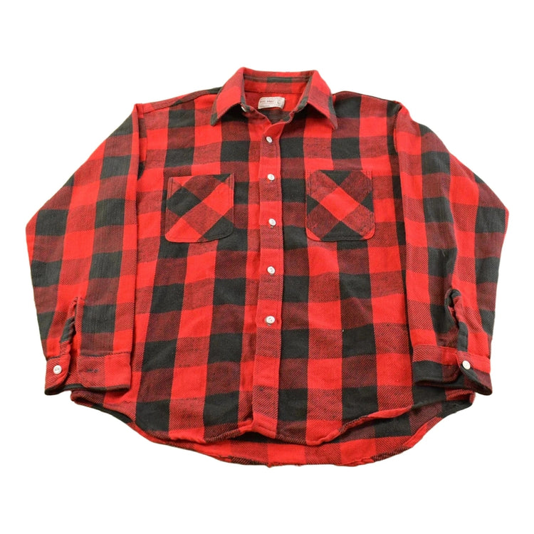 Vintage 1980s Big Mac JC Penney Buffalo Plaid Button Up Shirt Men's L
