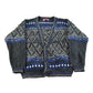 Vintage 1980s Concrete Abstract Knit Cardigan Sweater Men's L