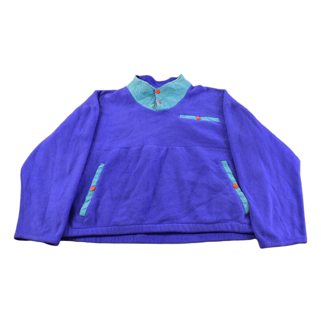Vintage 1980s Eastern Mountain Sports EMS T Snap Fleece Sweater Men's XL