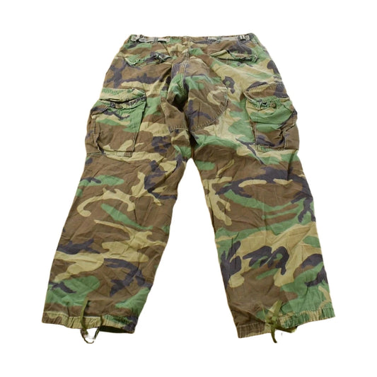 Vintage 1980s Army Woodland Camouflage Cargo Pants Men's 33 x 28