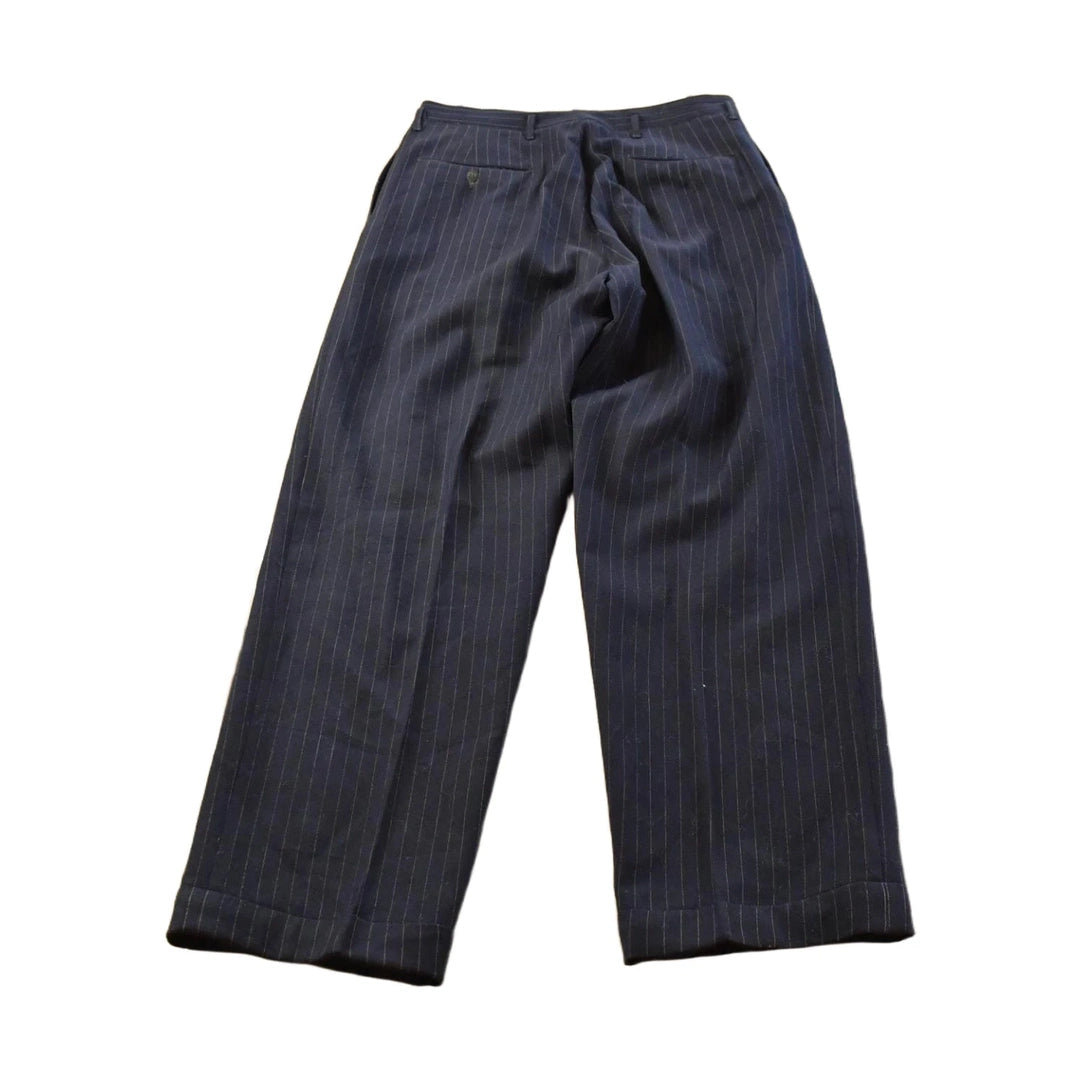 Vintage 1970s Pleated Pinstripe Trousers Men's 30 x 29.5