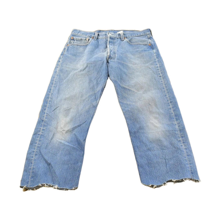 Vintage Y2K Levi's 501 Original Fit Denim Cutoff Blue Jeans Women's 32 x 23