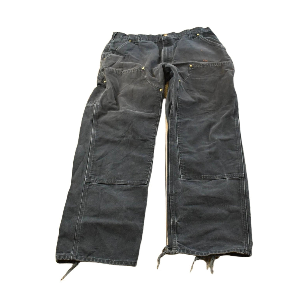 Vintage 2000s Carhartt Double Knee Denim Black Jeans Men's 34 x 30
