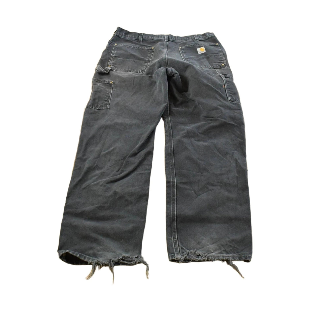 Vintage 2000s Carhartt Double Knee Denim Black Jeans Men's 34 x 30
