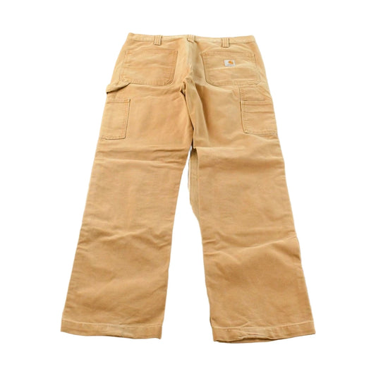 Vintage 2000s Carhartt Double Knee Tan Canvas Pants Men's 34 x 30