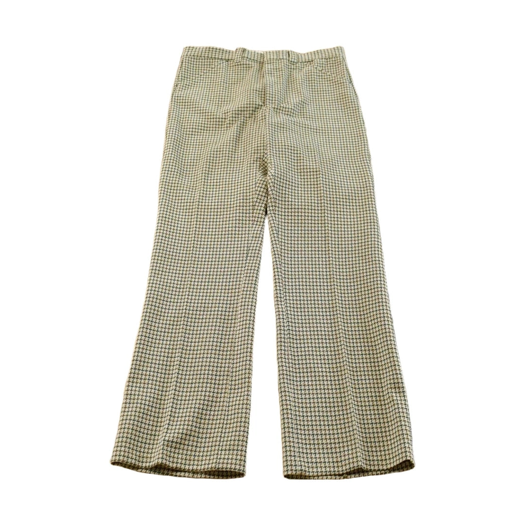 Vintage 1970s Pleated Checkered Plaid Pants Men's 33 x 33