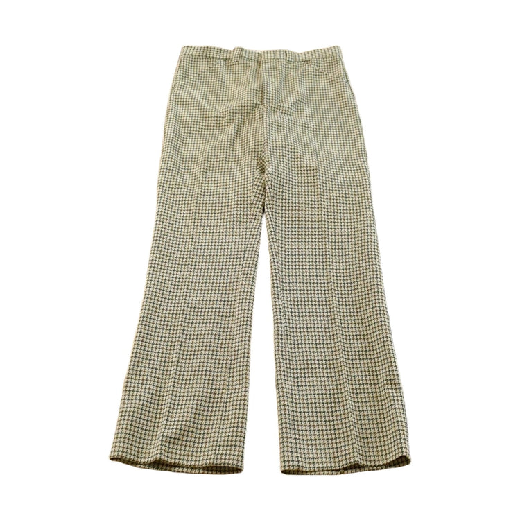 Vintage 1970s Pleated Checkered Plaid Pants Men's 33 x 33