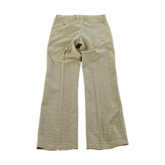 Vintage 1970s Pleated Checkered Plaid Pants Men's 33 x 33