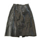 Vintage 1990s Black Leather Skirt Women's 8