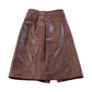 Vintage 1980s Zapata Leather Skirt Women's 26
