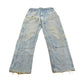 Vintage 1990s Carhartt Distressed Double Knee Denim Work Jeans Men's 31 x 33