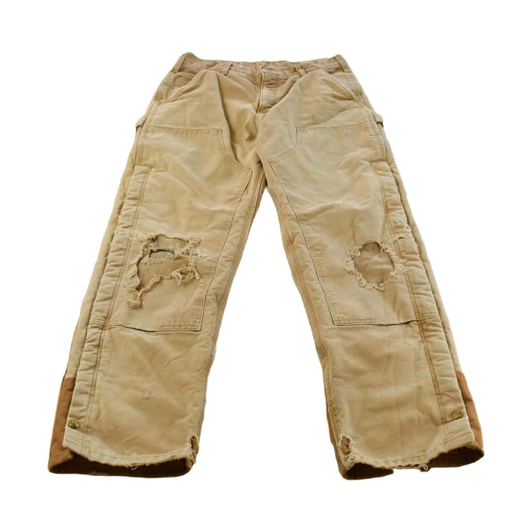 Vintage 1990s Carhartt Fleece Lined Double Knee Work Pants Men's 30 x 29
