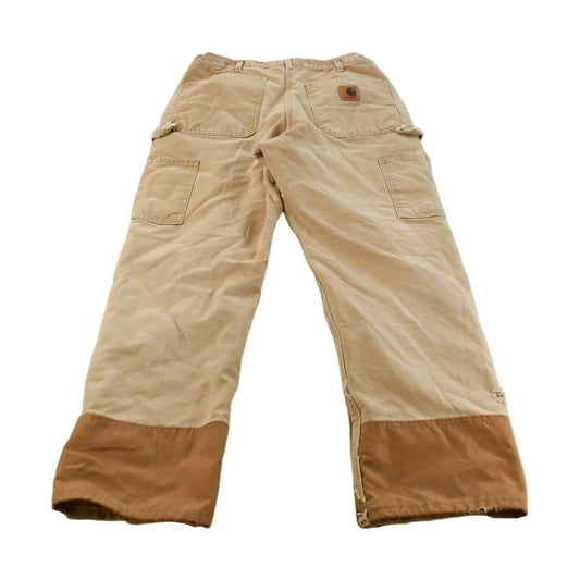 Vintage 1990s Carhartt Fleece Lined Double Knee Work Pants Men's 30 x 29