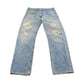 Vintage 1990s Levi's Distressed 505 Regular Straight Denim Jeans Men's 33 x 32