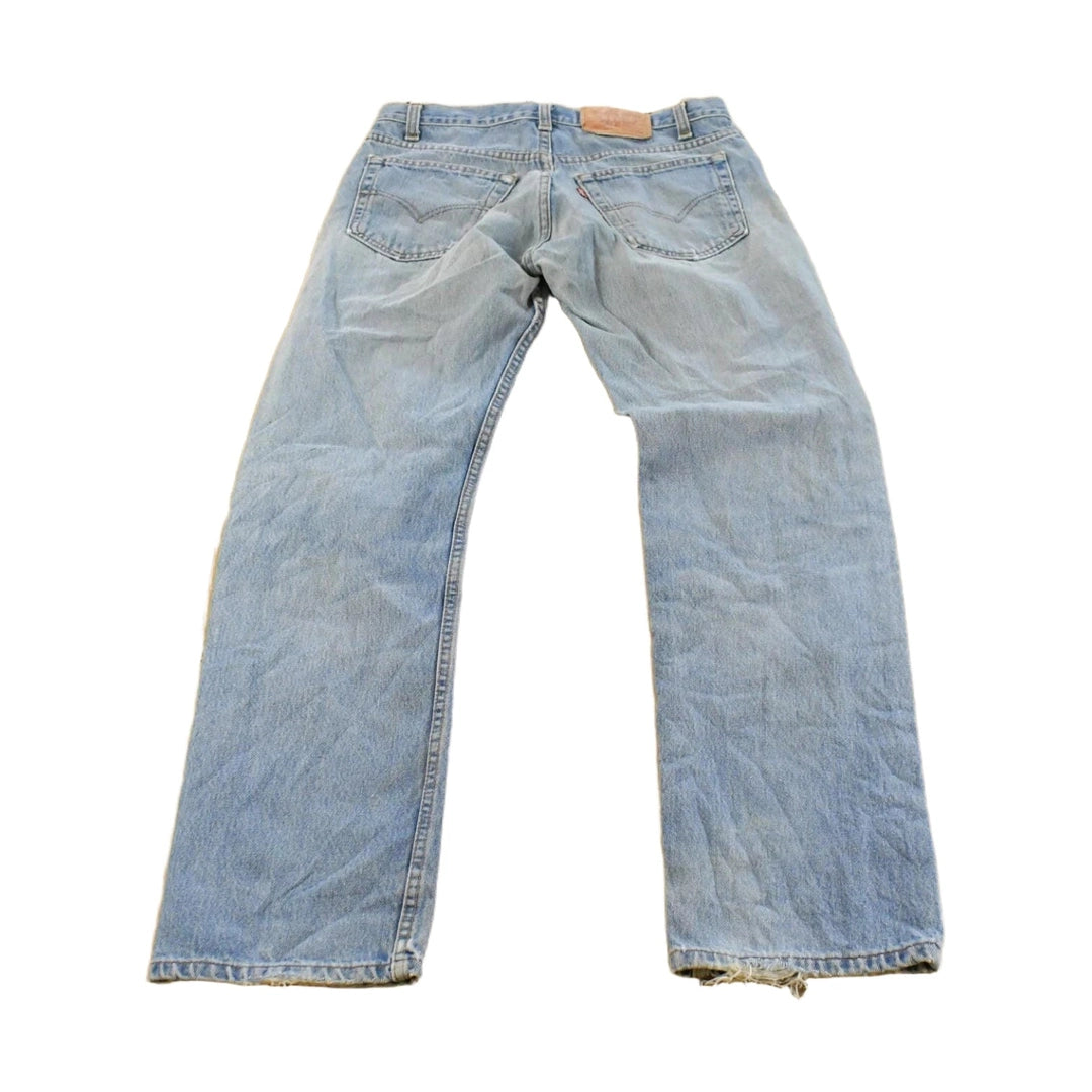 Vintage 1990s Levi's Distressed 505 Regular Straight Denim Jeans Men's 33 x 32