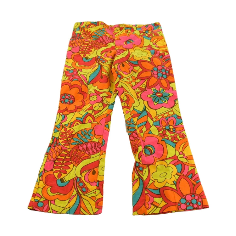 Vintage 1970s Floral Bell Bottom Pants Women's M