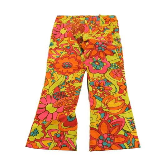 Vintage 1970s Floral Bell Bottom Pants Women's M