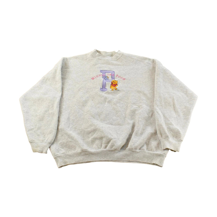 Vintage 1990s Winnie The Pooh Embroidered Disney Crewneck Sweatshirt Men's Large