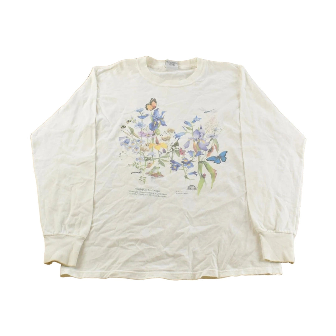 Vintage 1990's Butterfly Conservatory Souvenir Travel Longsleeve T-Shirt Men's M