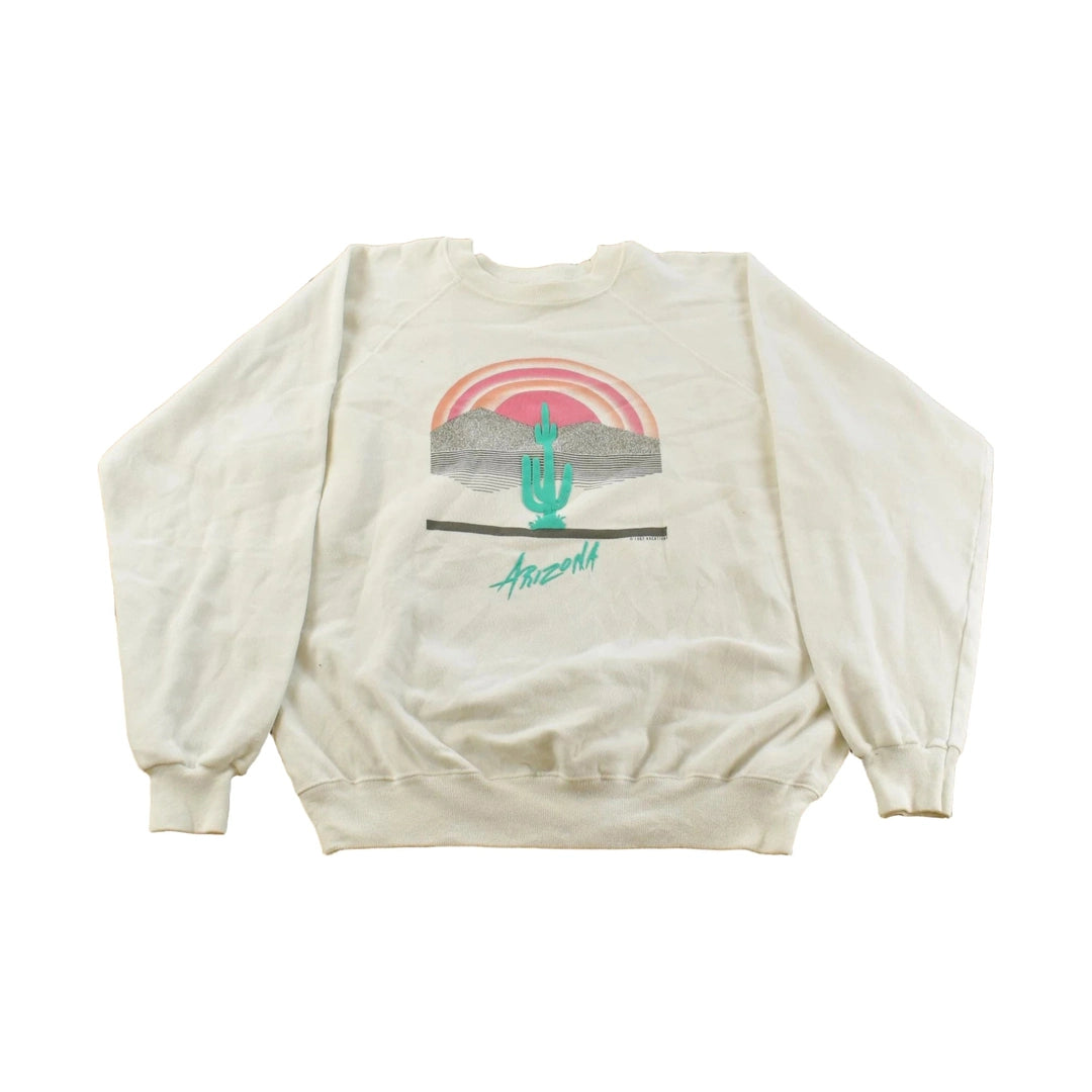 Vintage 1980s Arizona Embroidered Crewneck Sweatshirt Men's L