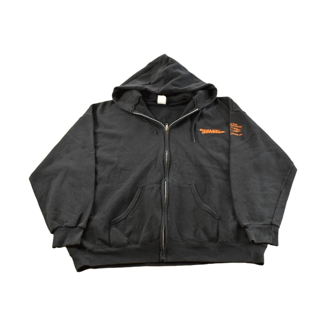 Vintage 2000s Harley Davidson Graphic Full Zip Hoodie Men's 2XL