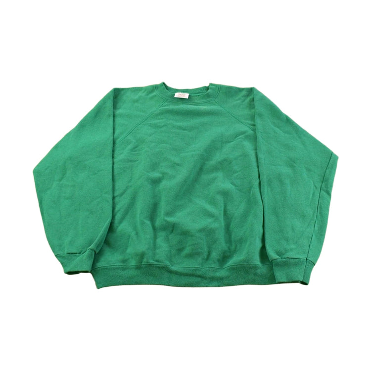 Vintage 1990s Blank Green Hanes Sport Crewneck Sweatshirt Men's L