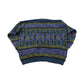 Vintage 1980s Akira Abstract Knit Cardigan Sweater Men's L
