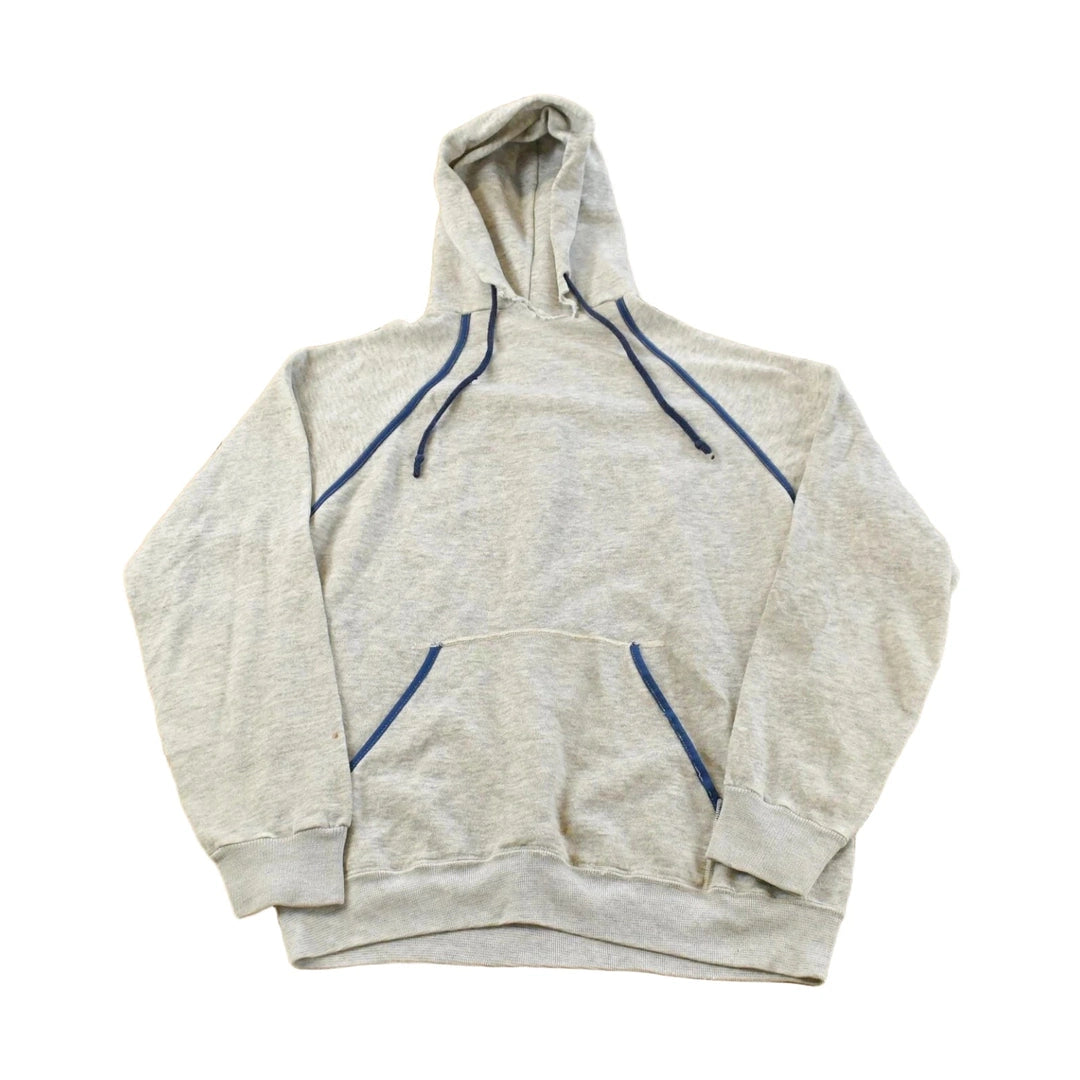 Vintage 1980s Streetwear Blank Raglan Hoodie Sweatshirt Men's M