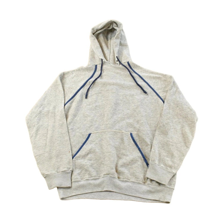 Vintage 1980s Streetwear Blank Raglan Hoodie Sweatshirt Men's M