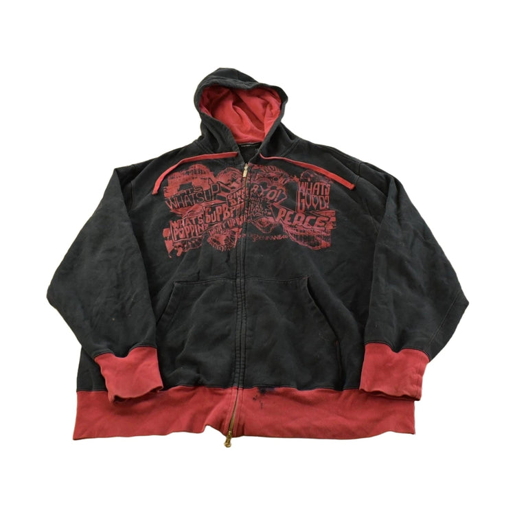Vintage Y2K Rocawear Full Zip Hoodie Sweatshirt Men's XXL