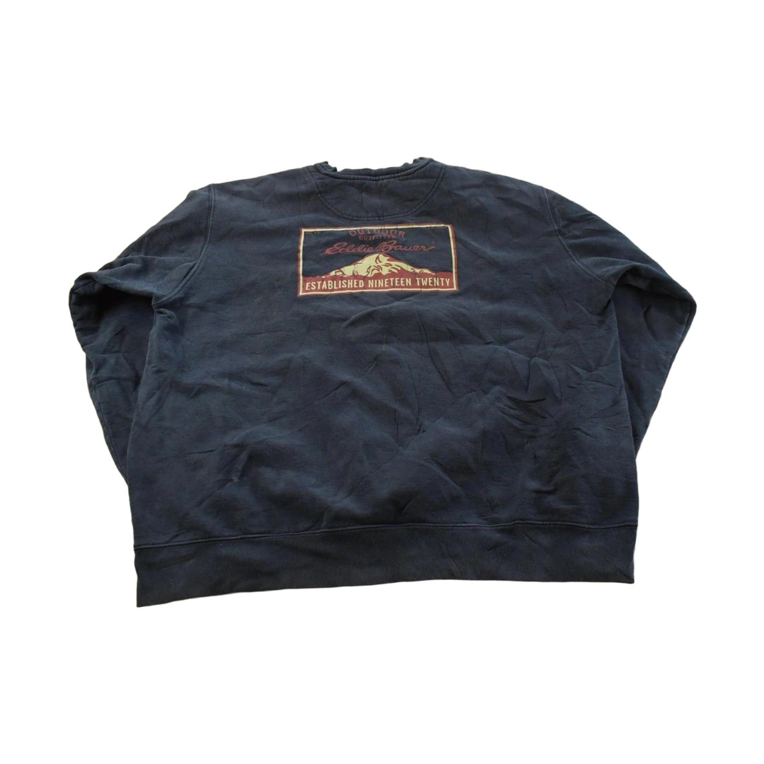 Vintage Y2K Eddie Bauer Graphic Print Crewneck Sweatshirt Men's XXL