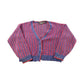 Vintage 1990s Paris Sport Club Knit Cardigan Sweater Women's S