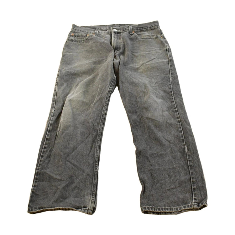 Vintage 2000s Levi's 505 Regular Straight Fit Starched Denim Black Jeans Men's 33 x 27.5