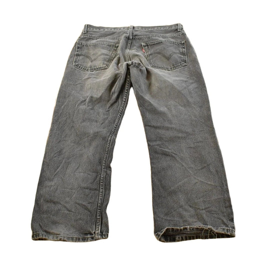 Vintage 2000s Levi's 505 Regular Straight Fit Starched Denim Black Jeans Men's 33 x 27.5