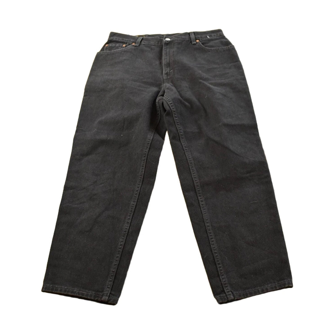 Vintage 1990s Levi's 550 Relaxed Tapered Black Denim Jeans Women's 31 x 27