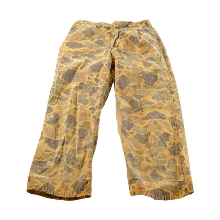 Vintage 1960s Saftbak Duck Camo Hunting Pants Men's 32 x 27