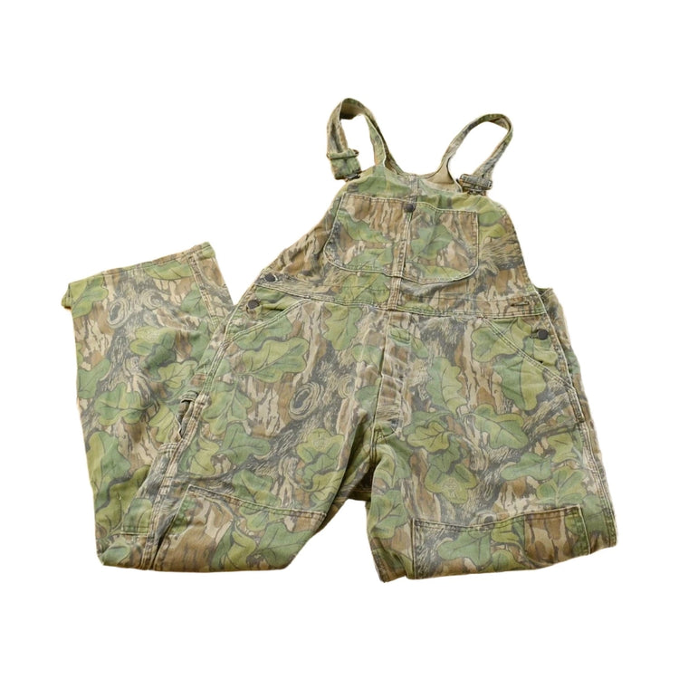 Vintage 1980s Mossy Oak Camo Hunting Overalls Men's 36 x 29