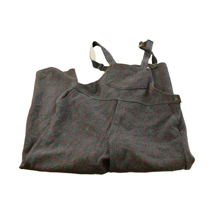 Vintage 1980s Codet Plaid Wool Overalls Men's 46 x 32.5