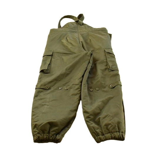 Vintage 1990s Military Olive Green Insulated Bib Cargo Overalls Men's 40 x 28.5