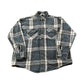 Vintage 1990s Frostproof Blue Plaid Flannel Button Up Shirt Men's L