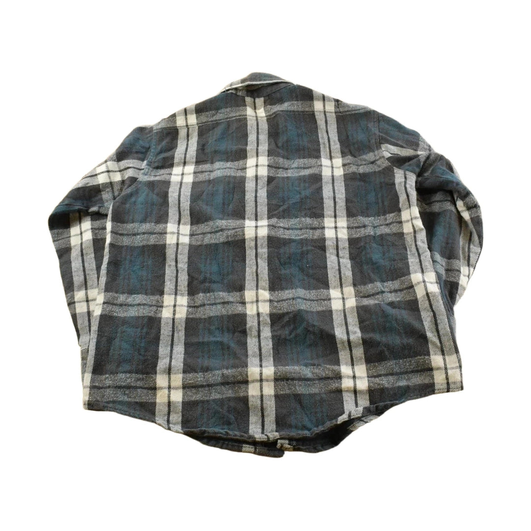 Vintage 1990s Frostproof Blue Plaid Flannel Button Up Shirt Men's L