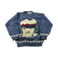 Vintage 1990s Christmas Winter Knitted Wool Blend Sweater Men's S