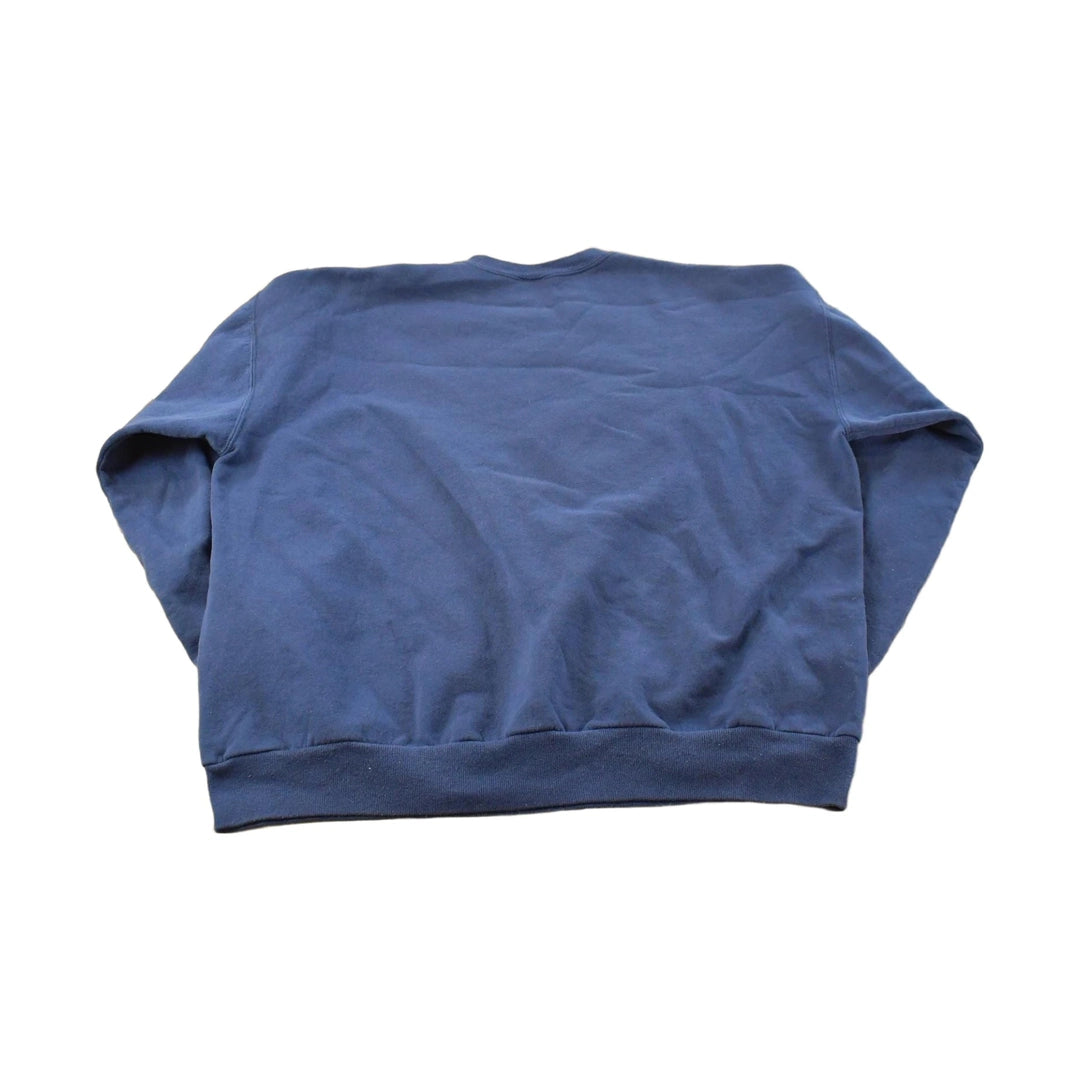 Vintage 1990s Hanes Her Way Blank Blue Crewneck Sweatshirt Women's XL
