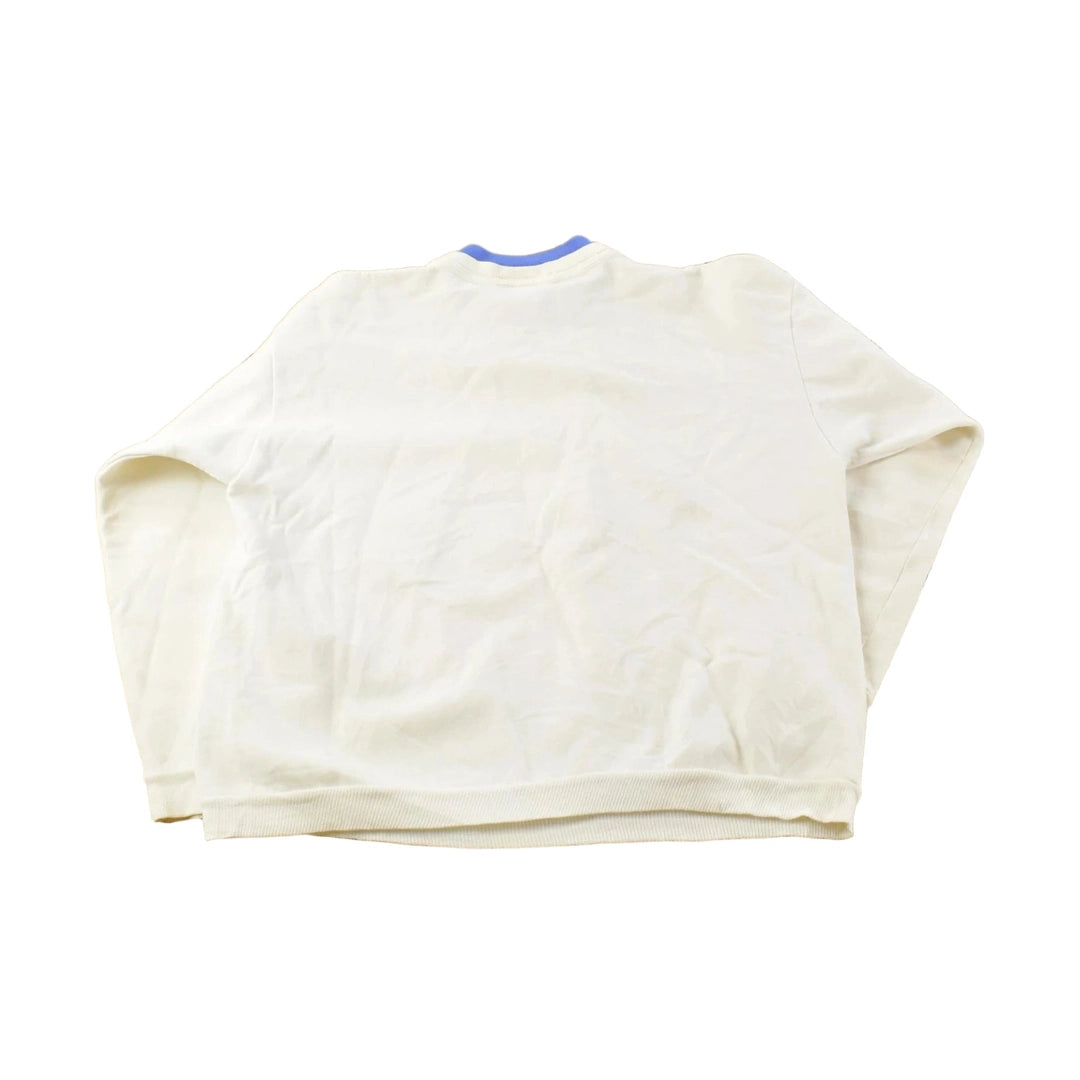 Vintage 1990s Morning Sun Petite Cute Floral Double Collar Crewneck Sweatshirt Women's S